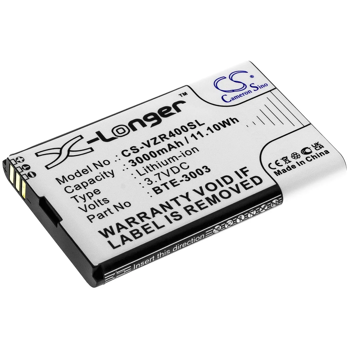 Cameron & Co Cameron & Co DS-CS-VZR400SL cell phone battery 3.7V 3000mAh — product photo