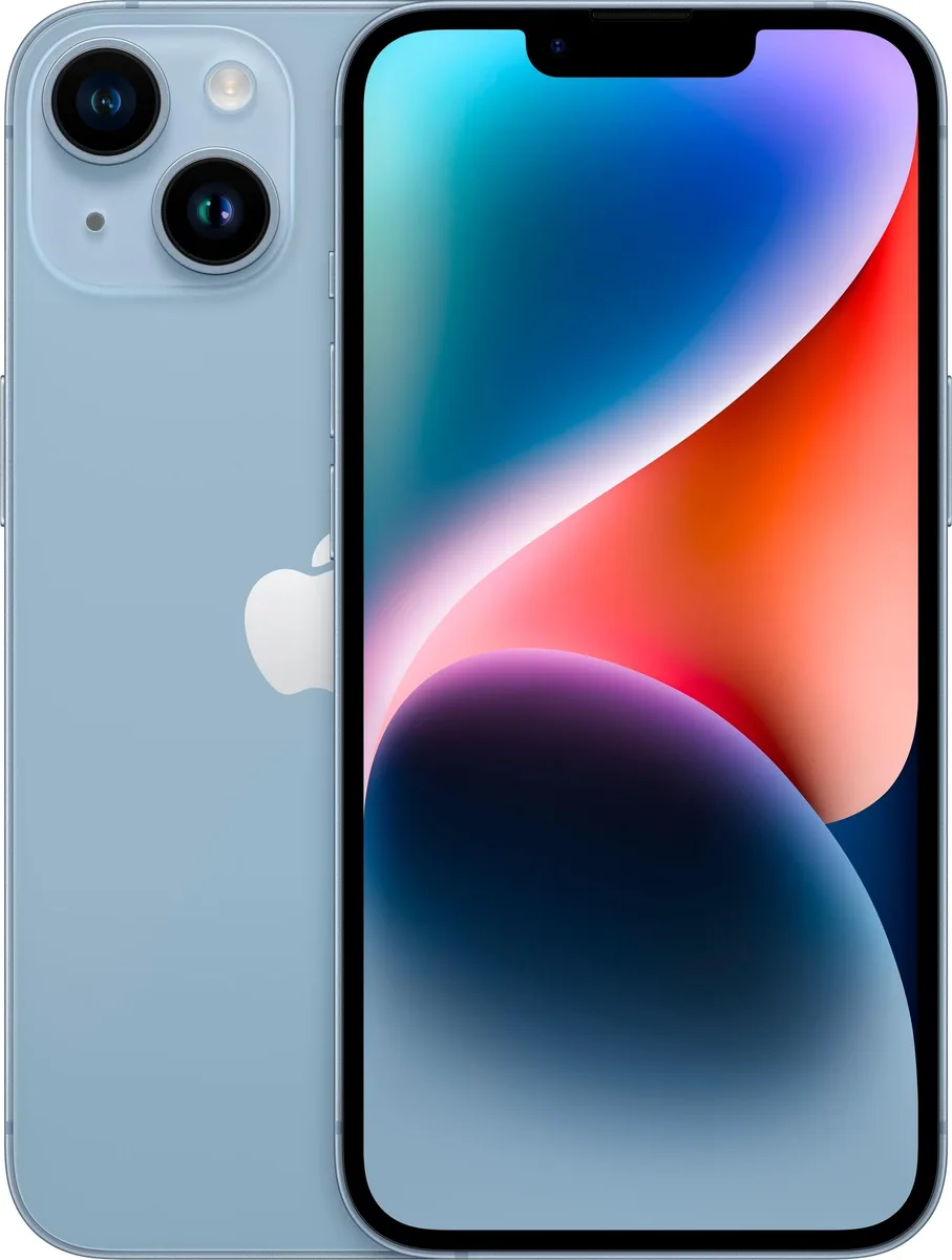 Apple Apple iPhone 14 128GB Blue cell phones - unlocked — product photo