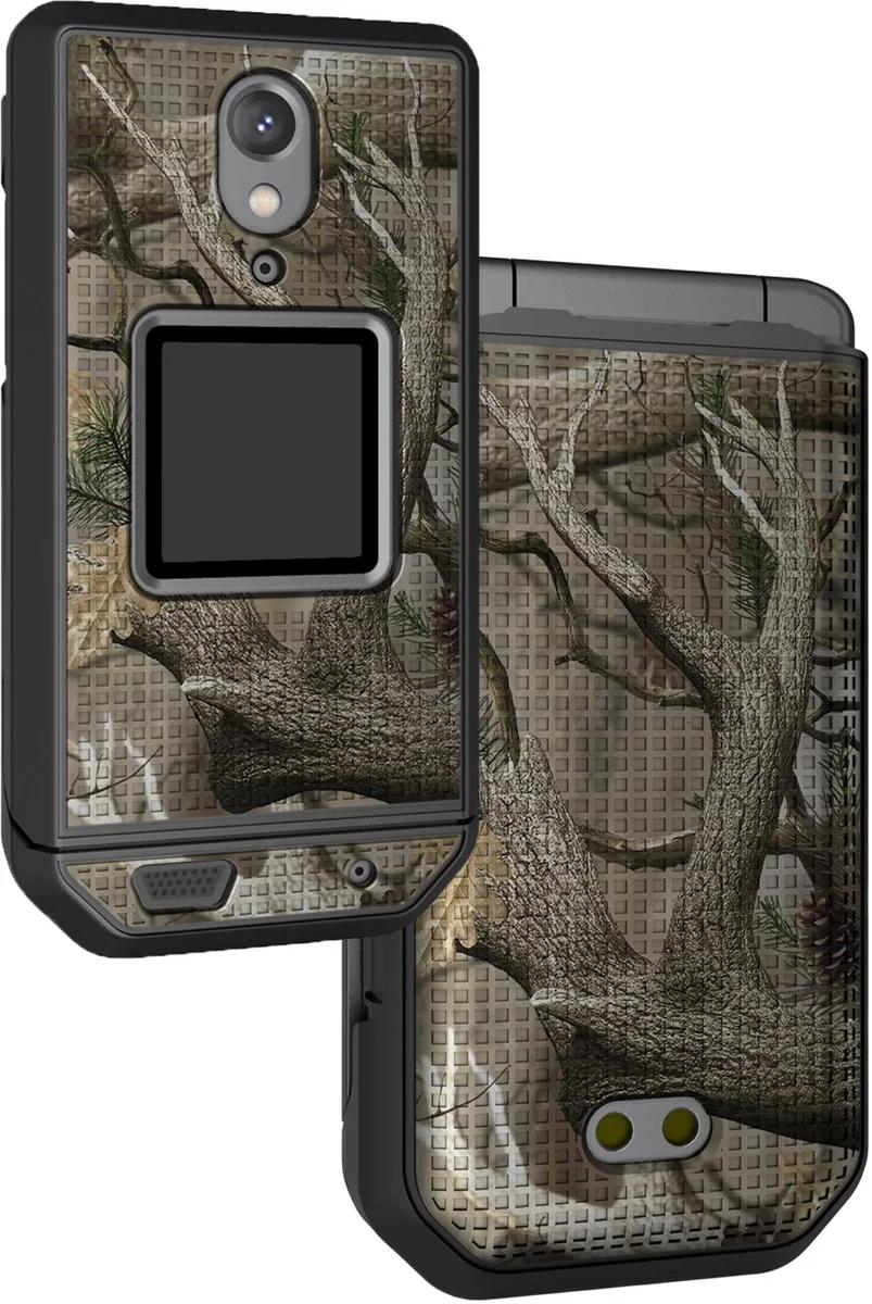 Nakedcellphone Nakedcellphone Textured Slim Grid Case Bushwolf Obliteration Camo for CAT S22 Flip — product photo