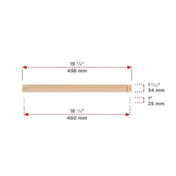 RICHELIEU RICHELIEU BP8716480CHBRZ Torino Collection 480 mm Champagne Bronze hardware — product photo