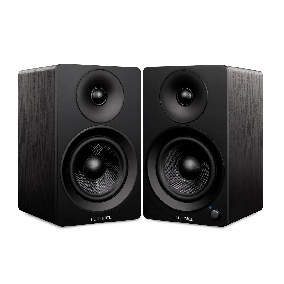 Fluance Fluance AI41 Powered 2.0 Bookshelf Speakers 90W 5" Bluetooth 5.0 Black Ash — product photo