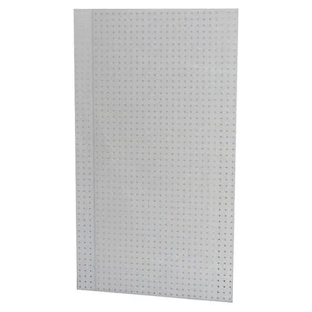Two white epoxy-coated polypropylene pegboard panels, 24 by 48 inches, quarter-inch thick, round holes