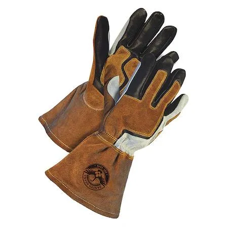BDG BDG 60-9-1942-M Gander MIG Welder Grain Black / Split Brown Cow Fleece Lined Personal Protective Equipment — product photo