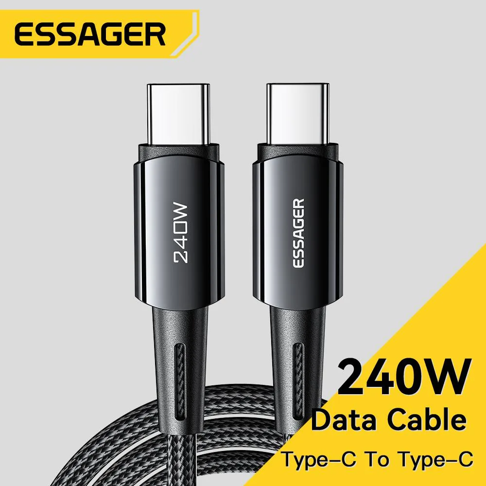 Jansicotek Jansicotek Essager CG240W 240W USB-C Cable 6.6ft Black — product photo