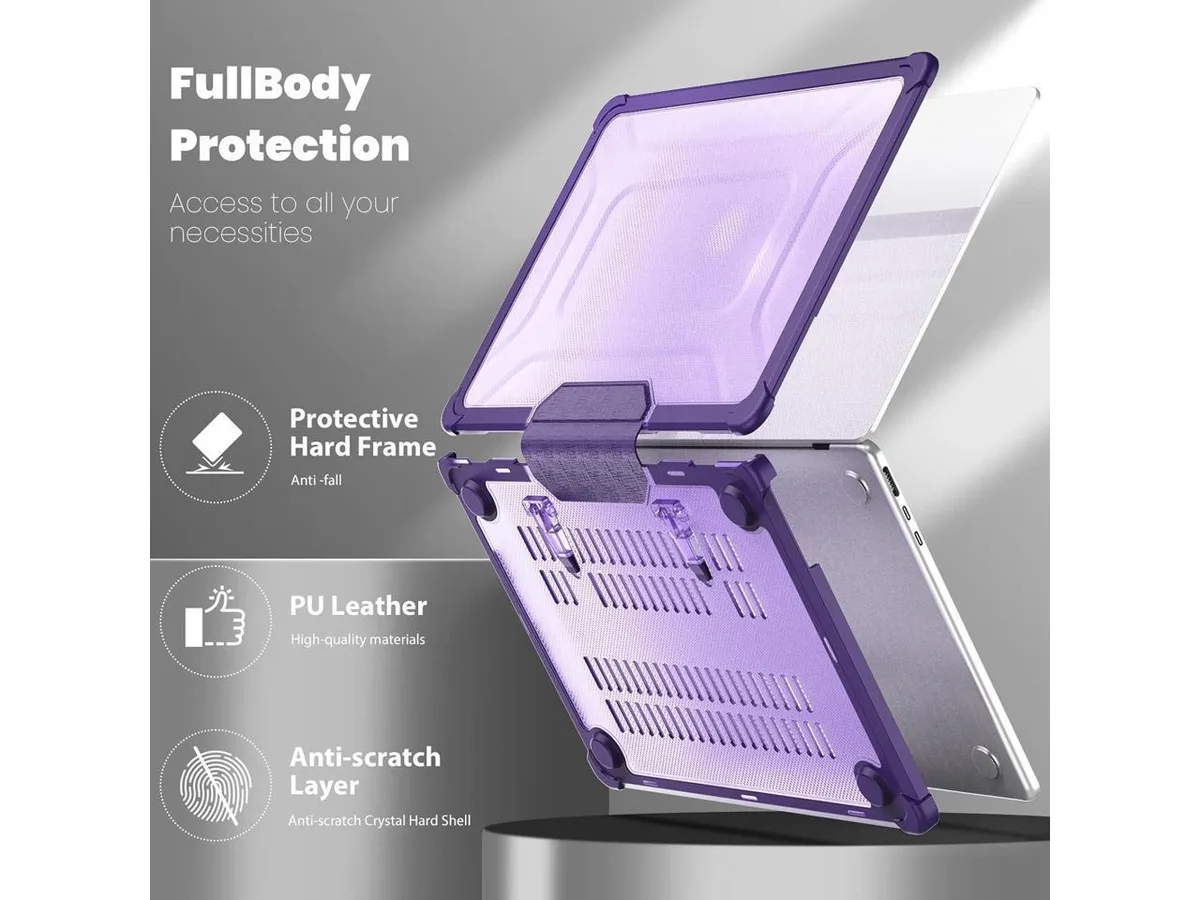 BONAEVER BONAEVER Hard Case for MacBook Air 13 inch 2018-2022 Purple — product photo