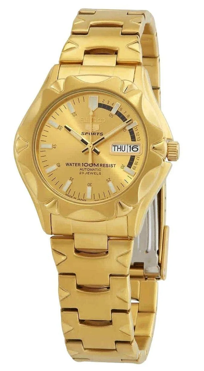 Seiko Seiko 5 Sports Automatic SNZ450J1 Gold Dial 38.00 mm 100m Watch — product photo
