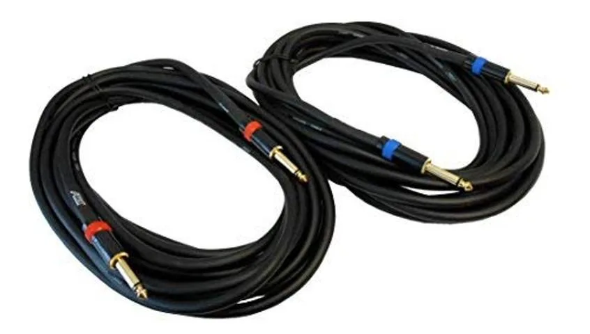 Audio2000'S Audio2000'S ADC99100 2-Pack 1/4 Inch TS Speaker Cables 25 Feet — product photo