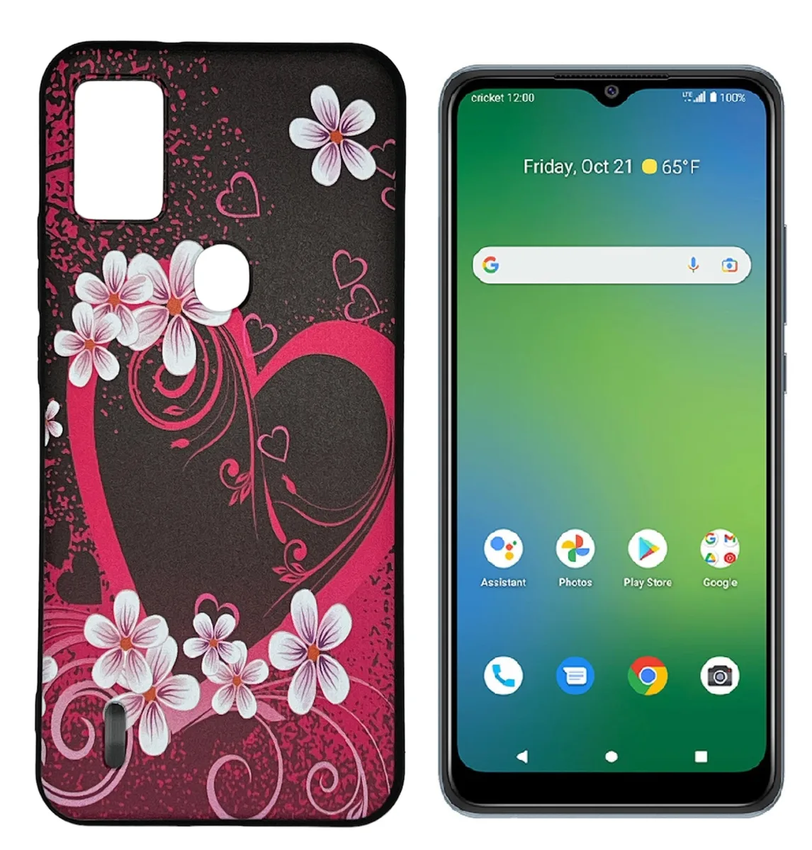 ExtremeCases - Generic ExtremeCases - Generic Cricket Icon 5 TPU Case + Tempered Glass Pink Heart — product photo