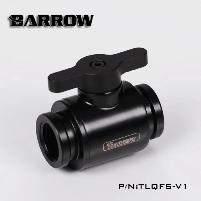Barrow Mods Barrow Mods G1/4" Mini Valve Black Handle White Body TLQFS-V1 diy cooling — product photo