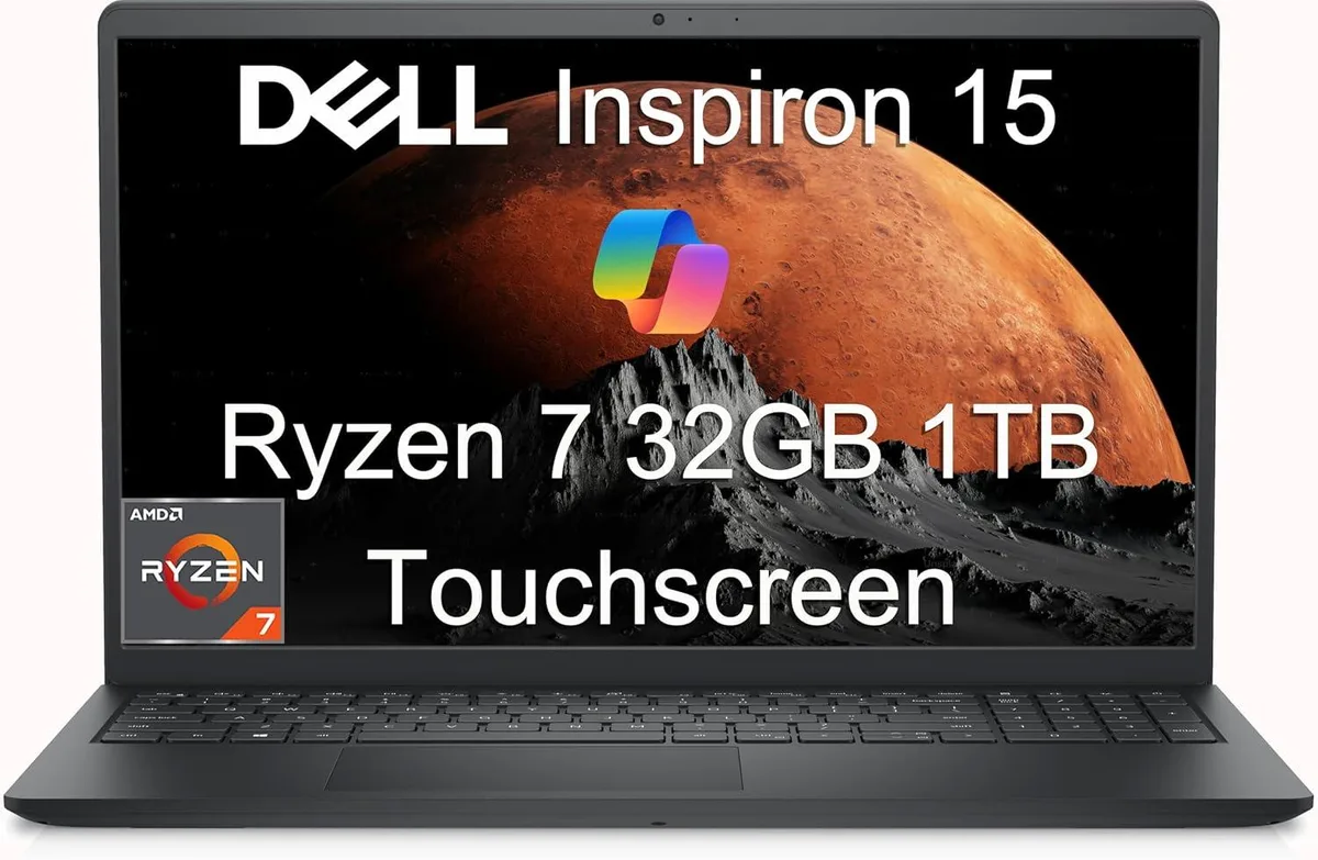 DELL DELL Inspiron 15 Touchscreen Business Laptop 15.6" FHD Ryzen 7 7730U 32GB 1TB NVMe — product photo