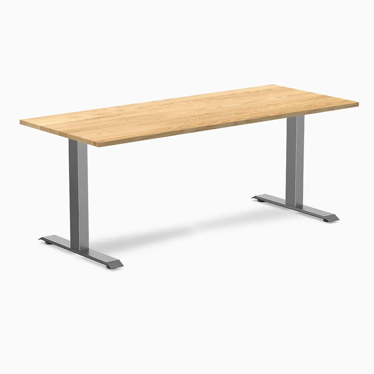 Desky Desky Zero Hardwood Office Desk White Oak 72 x 30 in Space Gray — product photo