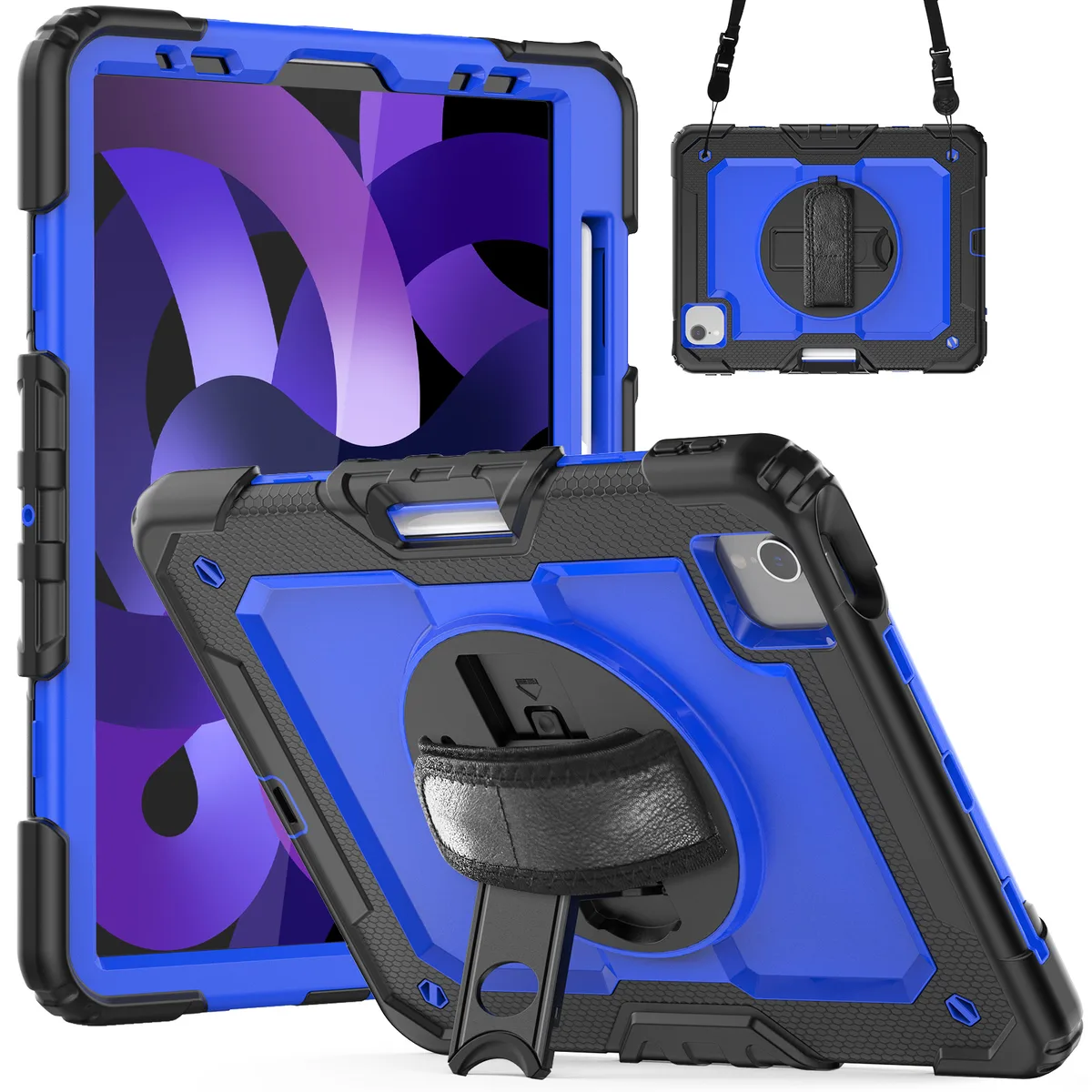 BONAEVER BONAEVER Hard Case Blue for iPad Pro 11 Air 4 5 10.9 inch with Screen Protector Pencil Holder Hand Strap — product photo