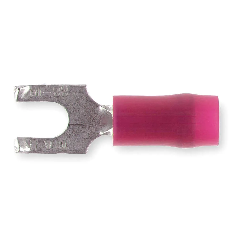 Sta-Kon Sta-Kon RA18-8FS 22-16 AWG Nylon Fork Terminal #8 Stud Red 100 Pack — product photo