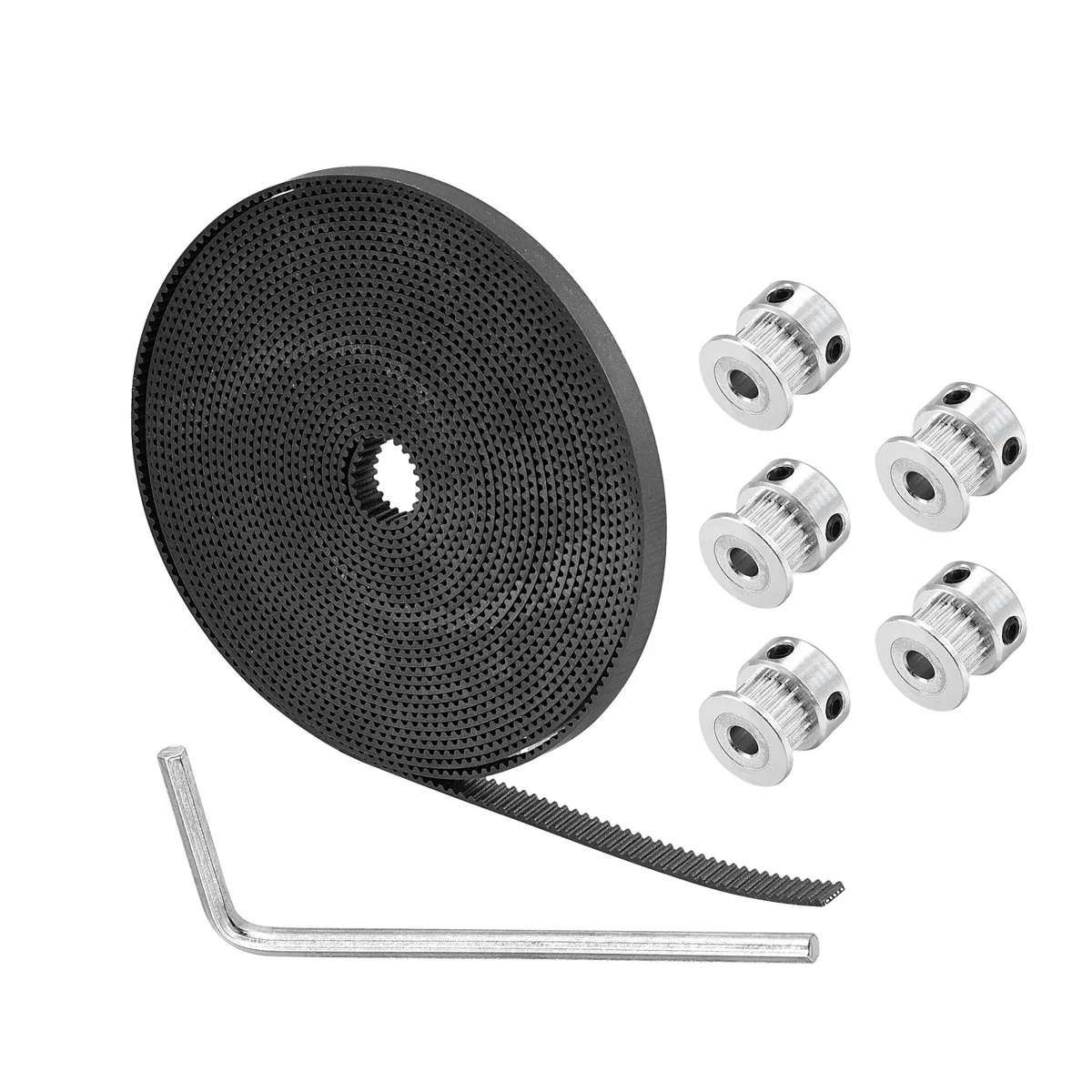 Unique-Bargains Unique-Bargains GT2 Timing Belt 5000mm 6mm Closed 20T Pulley 5mm Bore 3D Printers Accessory — product photo