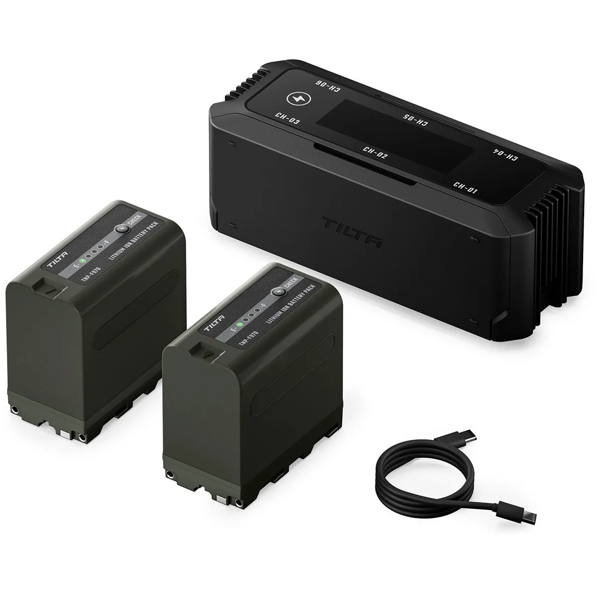 Tilta Technology Co.,Ltd Tilta Technology Co.,Ltd 6-Channel Foldable Charging Station with 2x NP-F970 Battery camera accessory — product photo