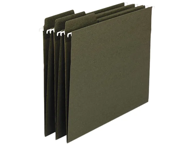 Smead Smead 64037 Hanging File Folder Green 100% Recycled 8.50 x 11 1/3 Tab 20 Pack — product photo