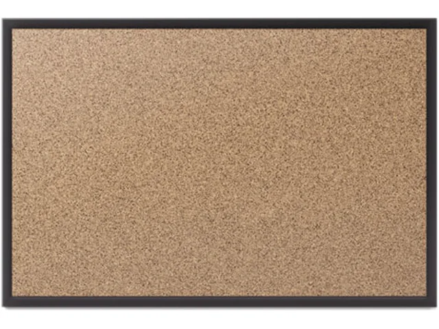Quartet Quartet 2308B 96x48 Cork Bulletin Board Black Aluminum Frame — product photo
