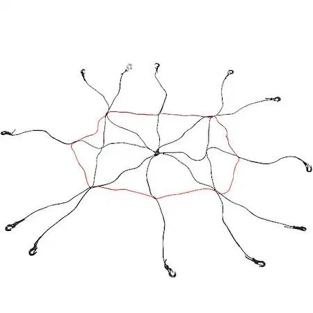 Erickson Erickson 01018 Cargo Net Adjustable Bungee 72 x 60 in Black Red — product photo