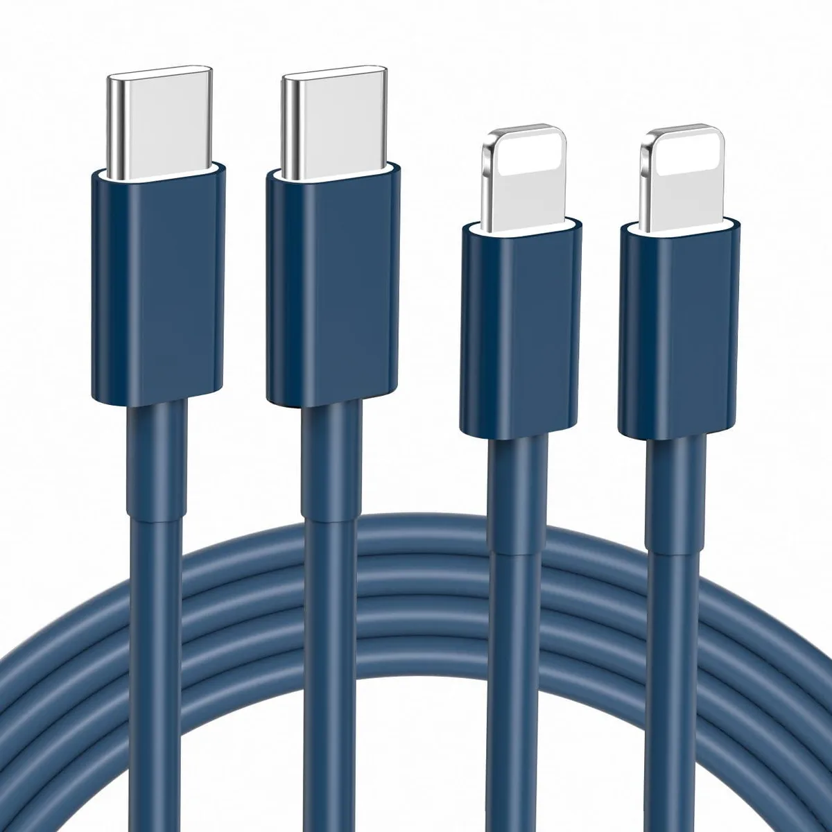 KEHIPI KEHIPI USB-C to Lightning Cable 2-Pack 6ft Blue MFi Certified FY-CL-2P-6ft-Blue — product photo