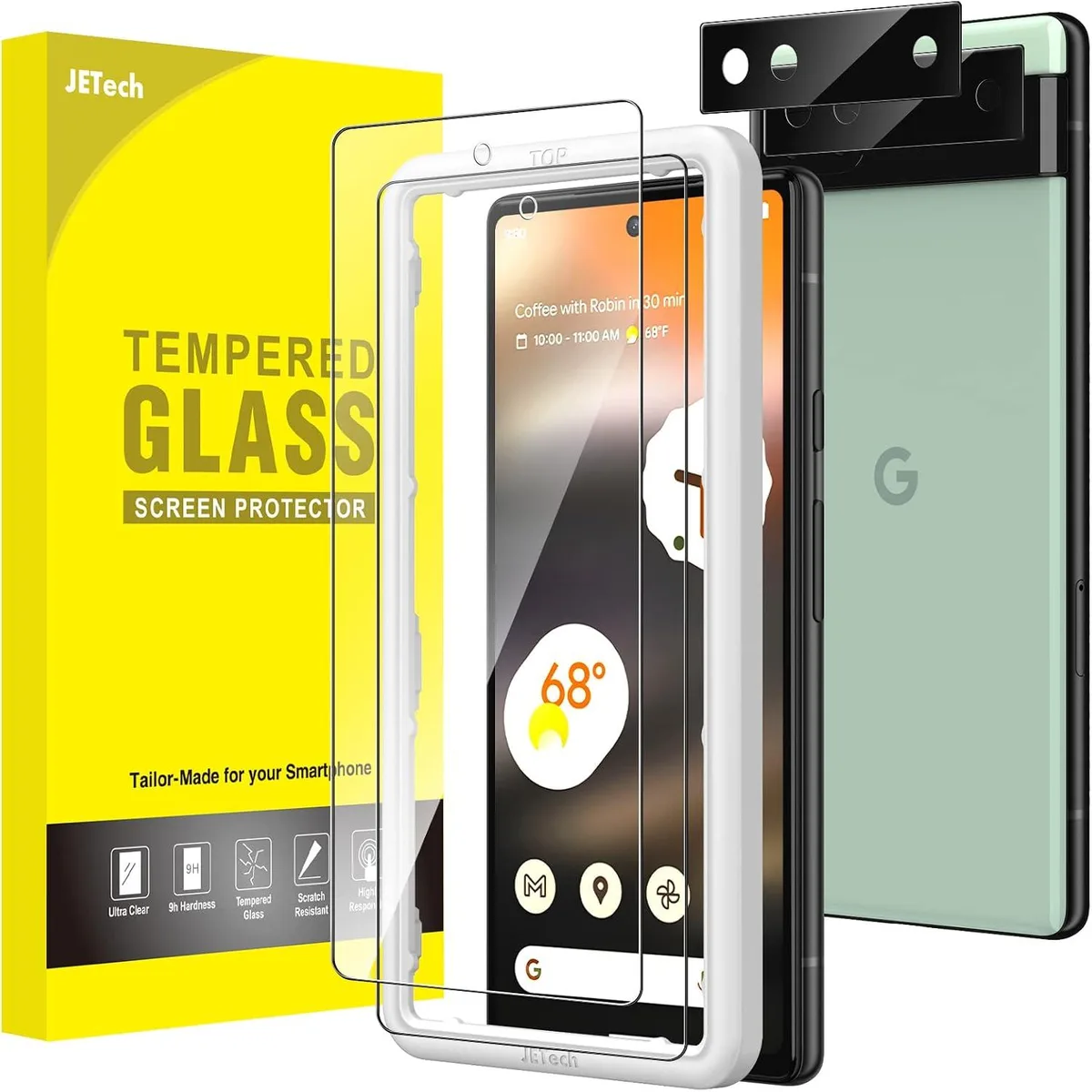 NuoTo NuoTo Screen Protector for Google Pixel 6a 6.1-Inch with Camera Lens Protector 2-Pack — product photo