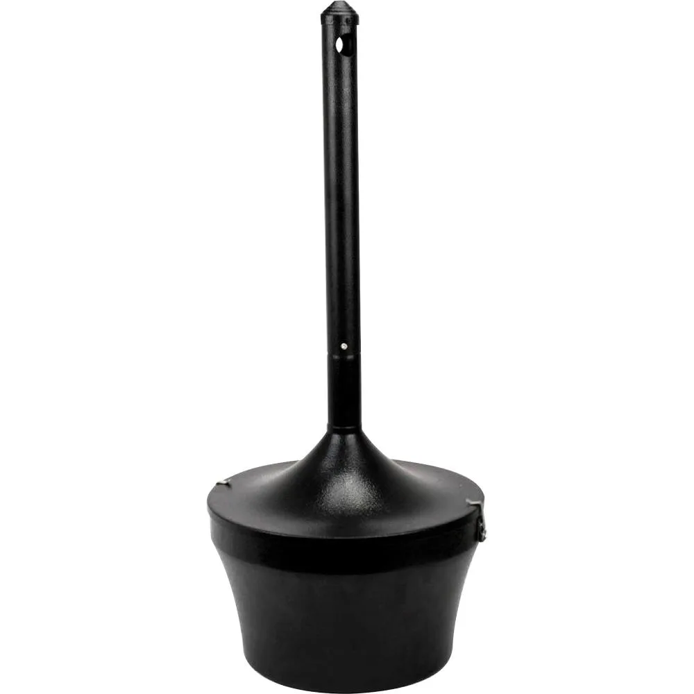 Genuine Joe Genuine Joe 58891 Smoking Receptacle Capped Tube 4.25 Gal 16x37 Black Cleaning — foto do produto