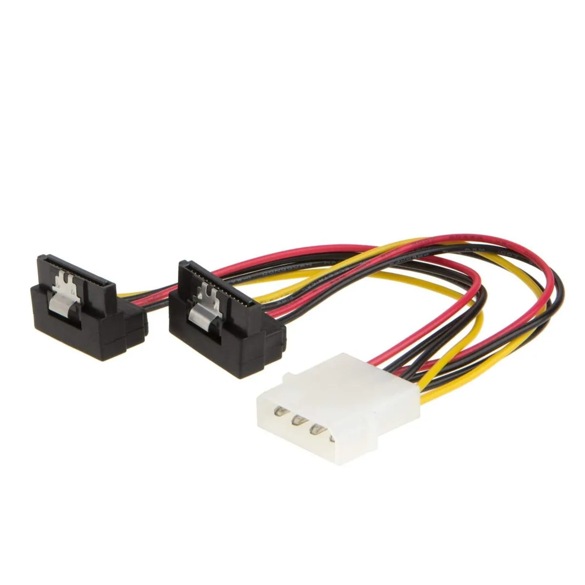 Vszerda Vszerda CS0106 2-pack 6-inch Molex 4-pin to 2x SATA 15-pin 90° power cable — product photo