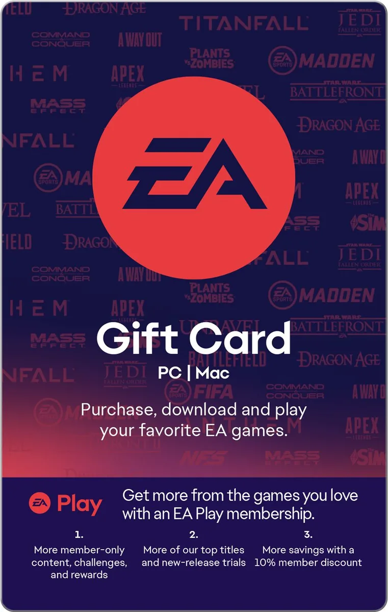Electronic Arts Electronic Arts EAP2500 EA Play $25 Gift Card — product photo