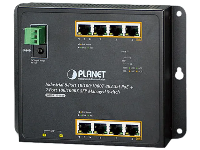 PLANET PLANET WGS-4215-8P2S 8-port PoE+ 2 SFP managed network switch — product photo
