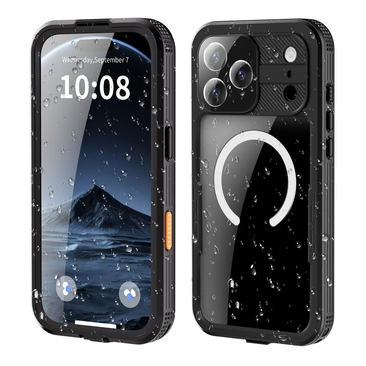 Werleo Werleo iPhone 17 Pro Max Waterproof MagSafe Magnetic IP68 Lanyard Case Black — product photo