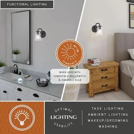 Vaxcel Vaxcel W0348 Toledo 1 Light Vanity Fixture — product photo