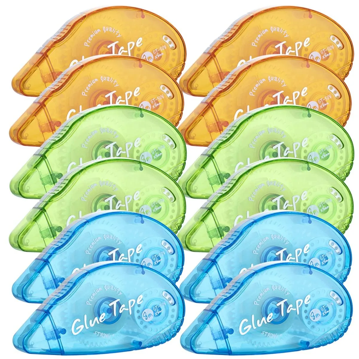  XUXU TP-3C-12P Double Sided Tape Roller 12 Pack 315 ft — product photo
