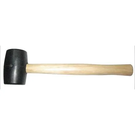 Westward Westward 6DWK9 2 lb Rubber Mallet, 3 1/2 in Face, 13 3/8 in Wood Handle — product photo