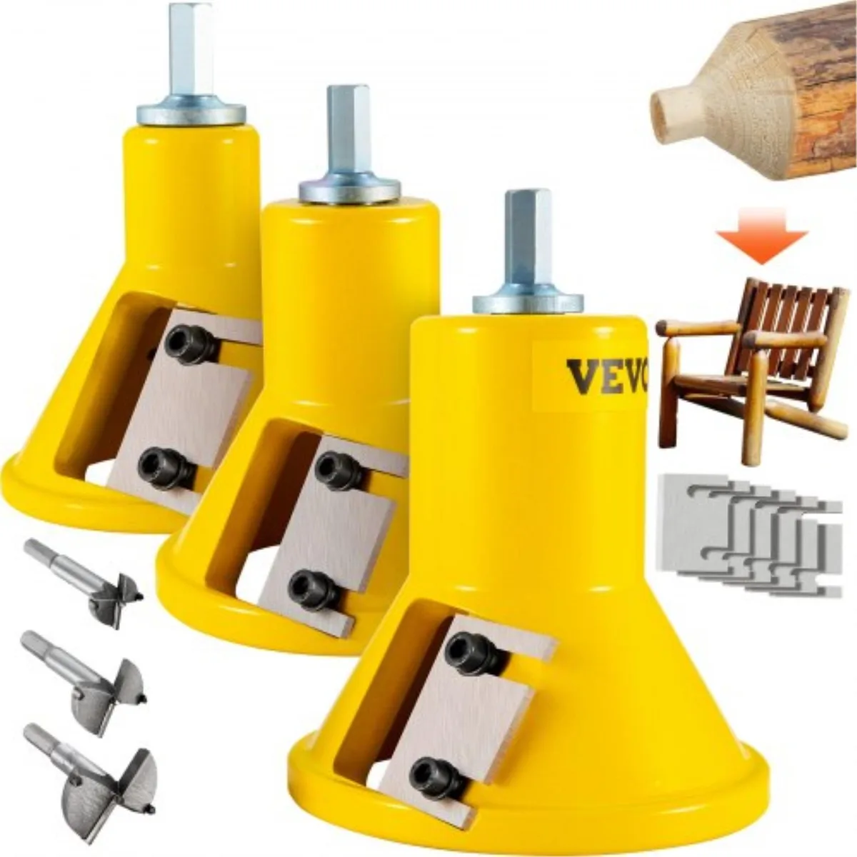 VEVOR VEVOR Tenon Cutter 1" 1.5" 2" Aluminum Steel Red — product photo
