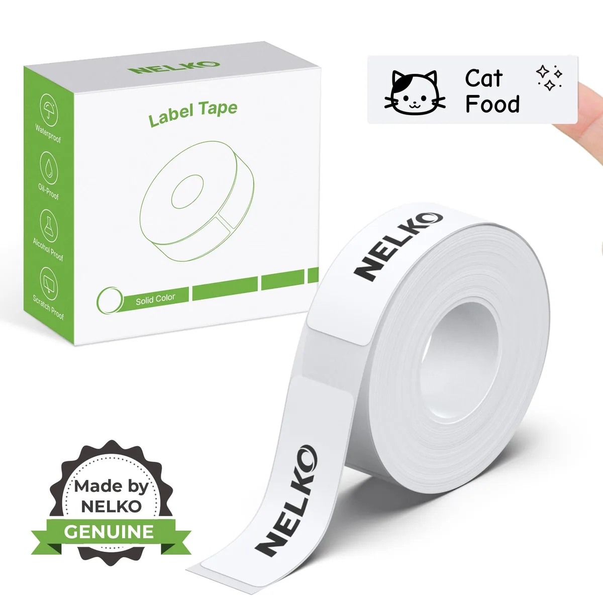 White thermal label tape roll 14x40mm matte finish 180 labels
