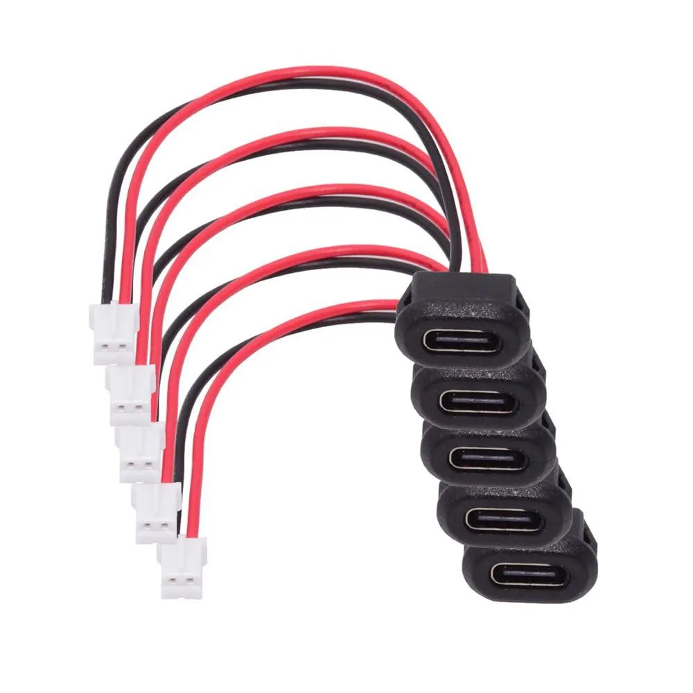 Fervit Fervit USB-C female to 2-pin header cable 12cm 2.0mm pitch 5pcs — product photo