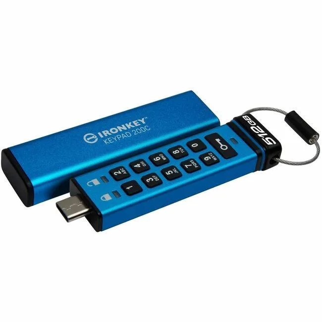 Kingston Technology Corp. Kingston Technology Corp. IKKP200C512GB IronKey Keypad 200 512GB USB 3.2 Type C Flash Drive — product photo
