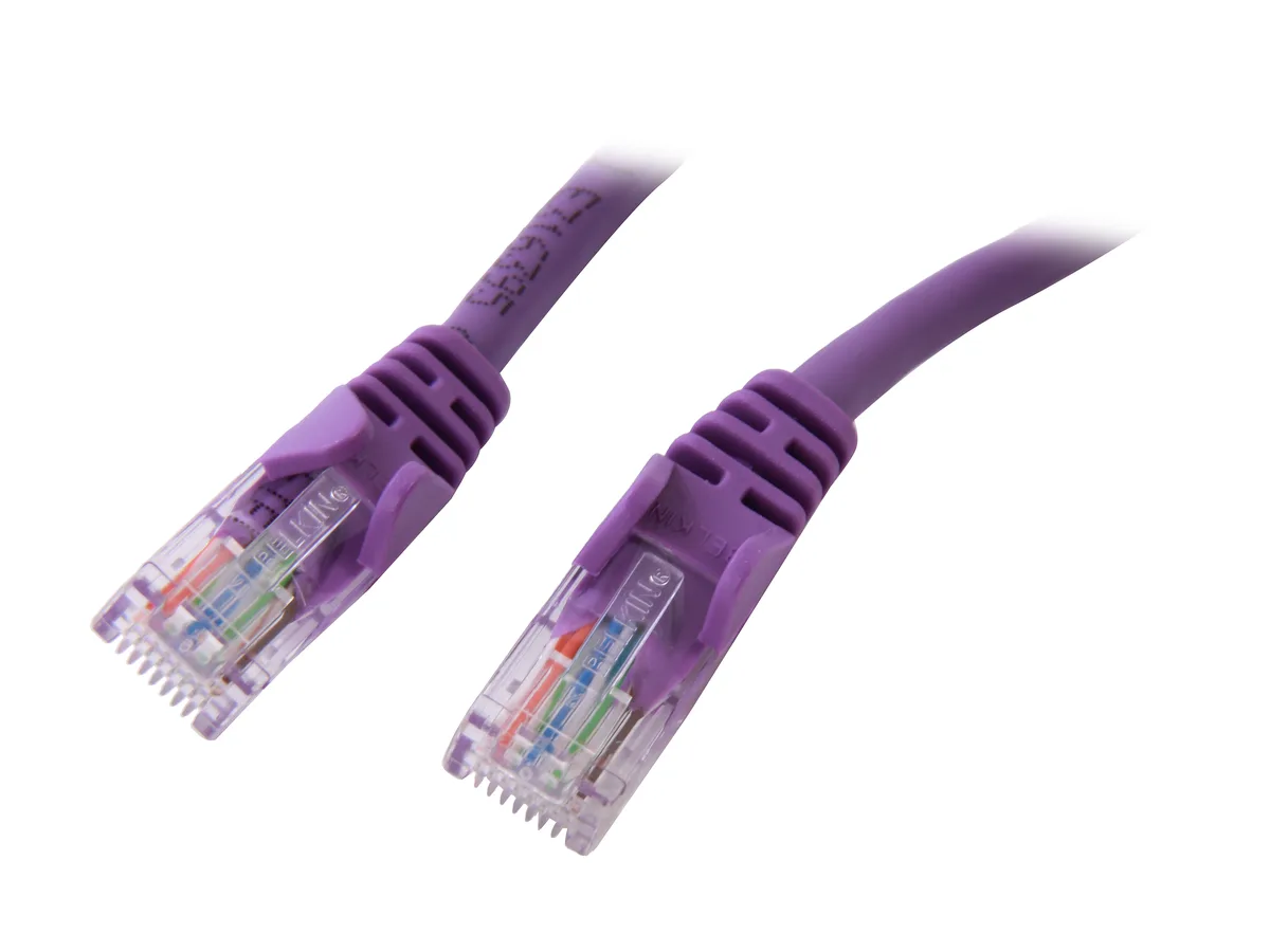 Belkin Belkin A3L791-25-PUR-S 25 ft Cat 5E Purple network ethernet cable — product photo