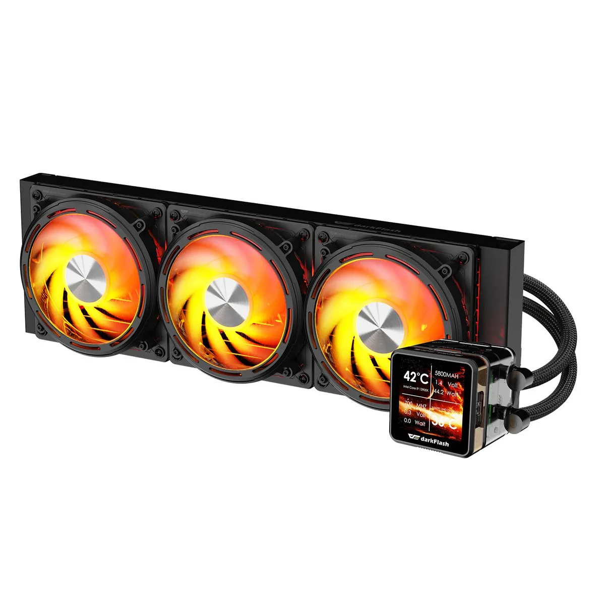 darkFlash darkFlash DE360 360mm AIO Liquid Cooler 2.88" IPS LCD Black — product photo