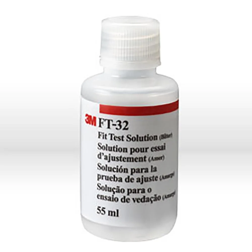Small white 55 ml bottle with black cap and 3M FT-32 label