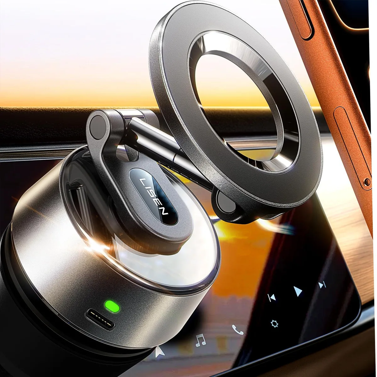  LISEN 2e785 Auto Vacuum 3.0 Magnetic Phone Mount 360 — product photo