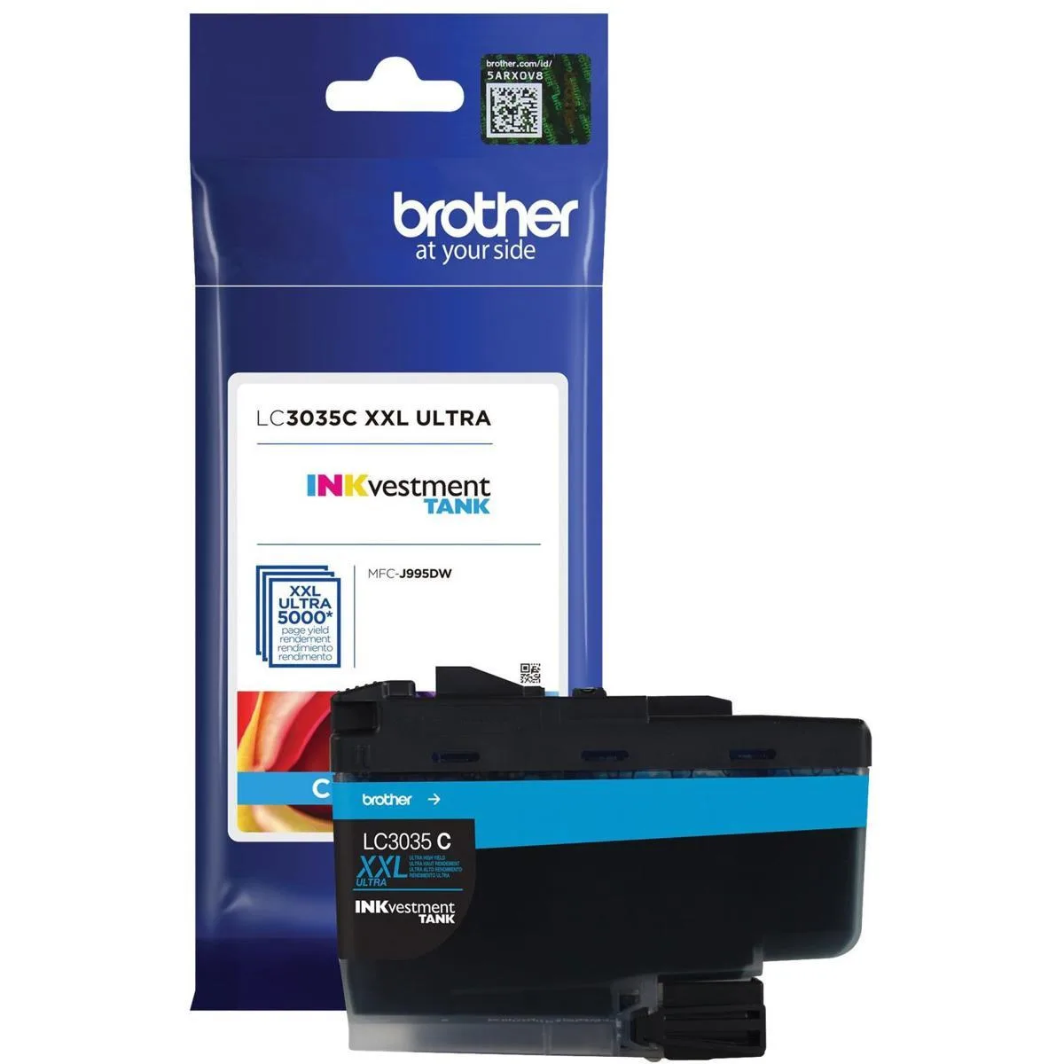 Brother Brother LC3035 Ultra High Yield INKvestment Tank Cyan Ink Cartridge (genuine brands) — product photo