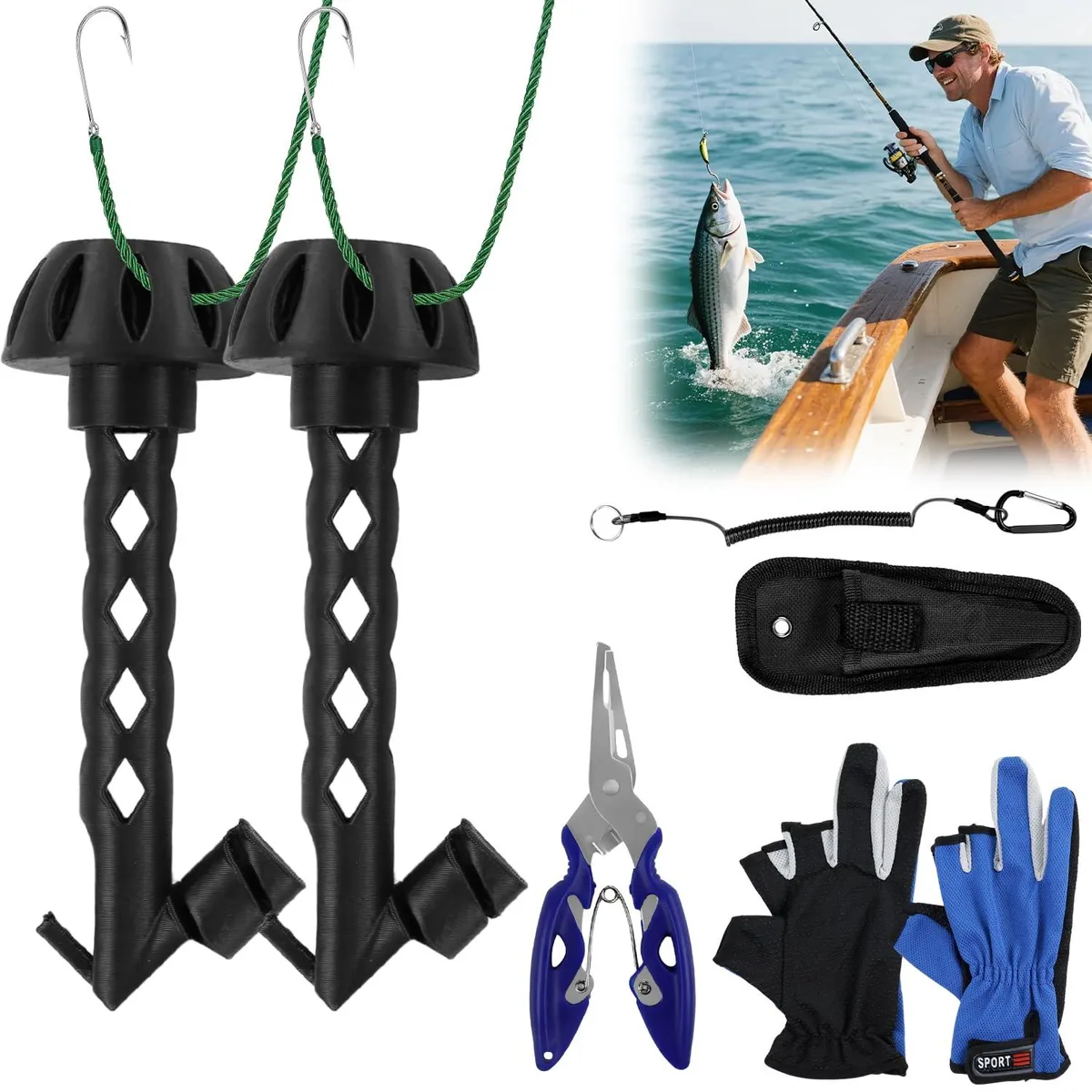 Blue plastic case with steel-handled rivet nut setter and neoprene strap