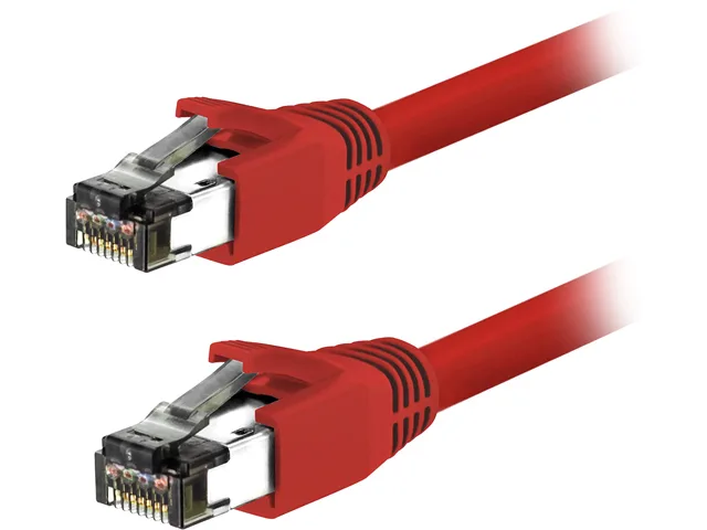 Nippon Labs Nippon Labs 60CAT8-50-24RD-10P 50 ft Cat 8 Red 24 AWG S/FTP network ethernet cable — product photo
