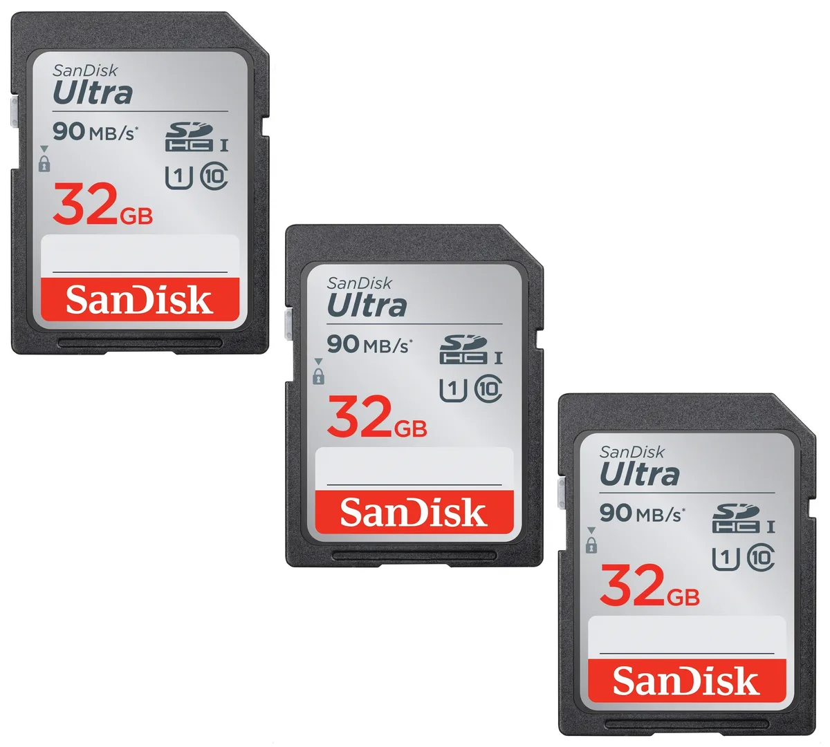 SanDisk SanDisk Ultra 32GB SDHC Class 10 3-pack — product photo