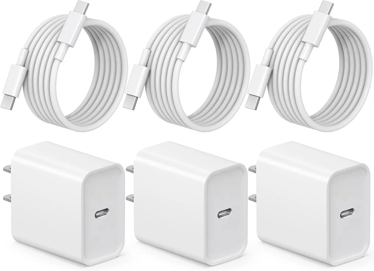 ONITOON ONITOON 20W USB-C Wall Charger 3+3 Pack with 6FT Cable — product photo