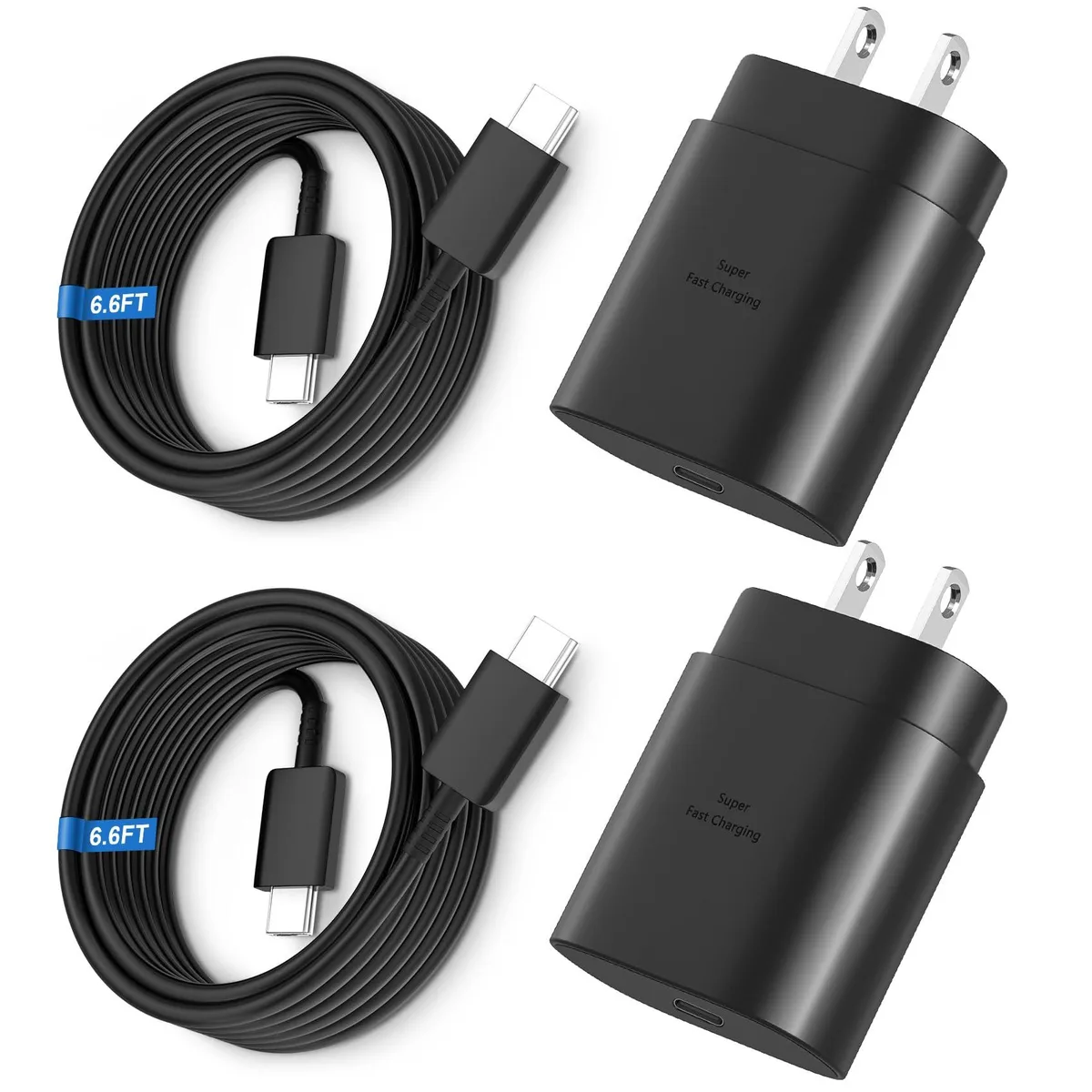 KEHIPI KEHIPI 25W USB-C Charger with 6.6FT Cable 2Pack — product photo