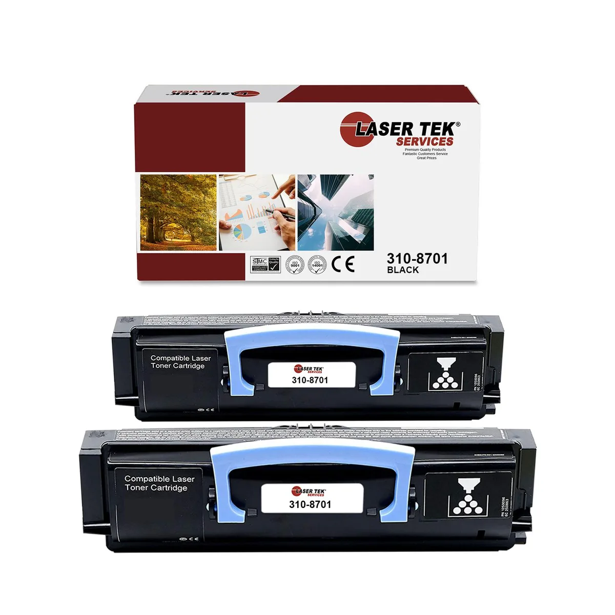 Laser Tek Services Laser Tek Services 310-8701 Black Toner Cartridge 2PK 6000pp — product photo