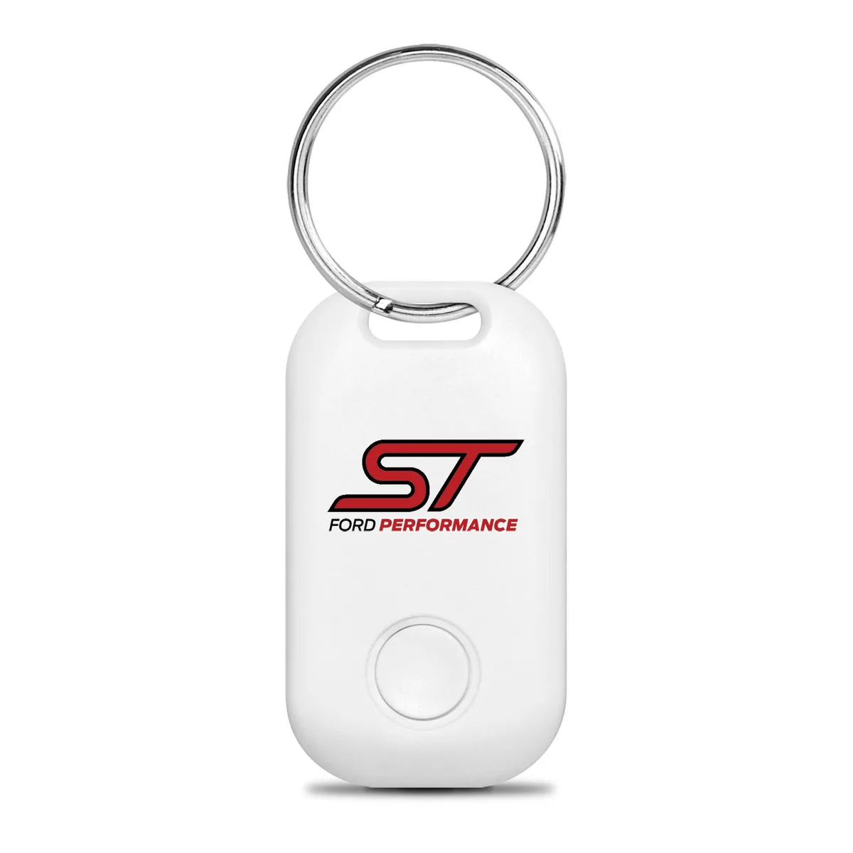 Black rectangular Bluetooth key chain with Ford Focus ST logo, 1-1/4 by 2 inches