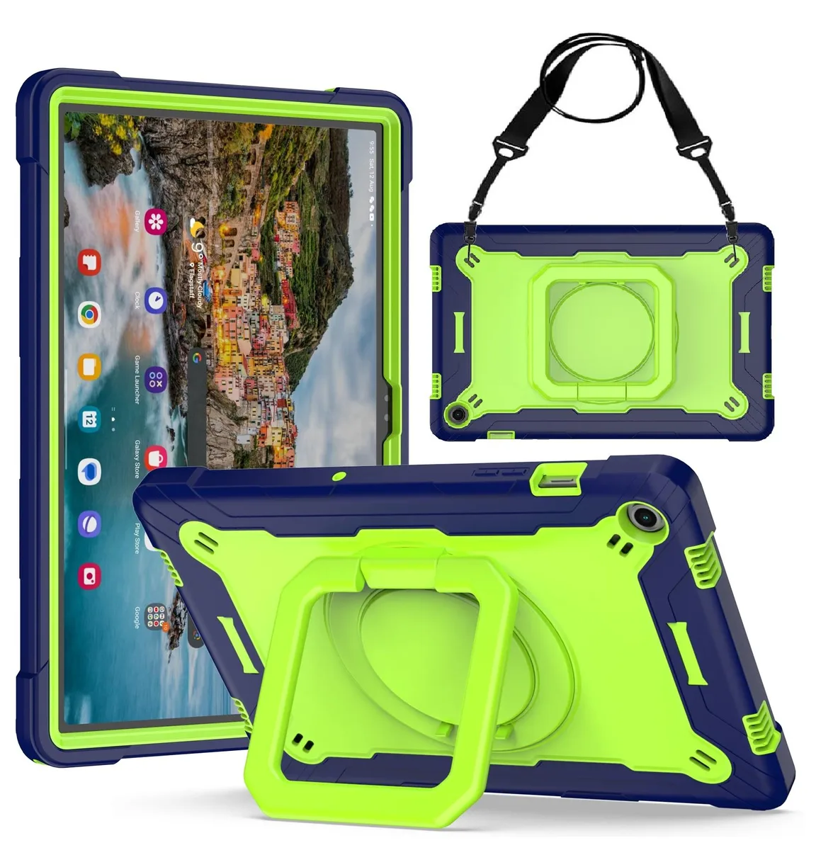 anicestore anicestore SM-X236B 11" rugged case with 360° stand & shoulder strap accessory — product photo
