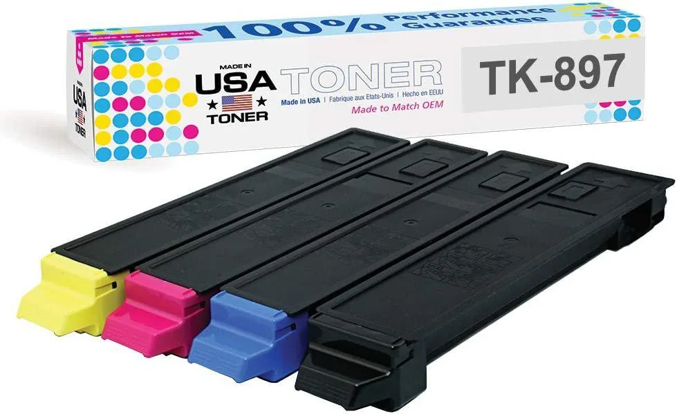 MADE IN USA TONER MADE IN USA TONER TK-897 TK-899 CMYK 4 Pack Toner Cartridges — product photo